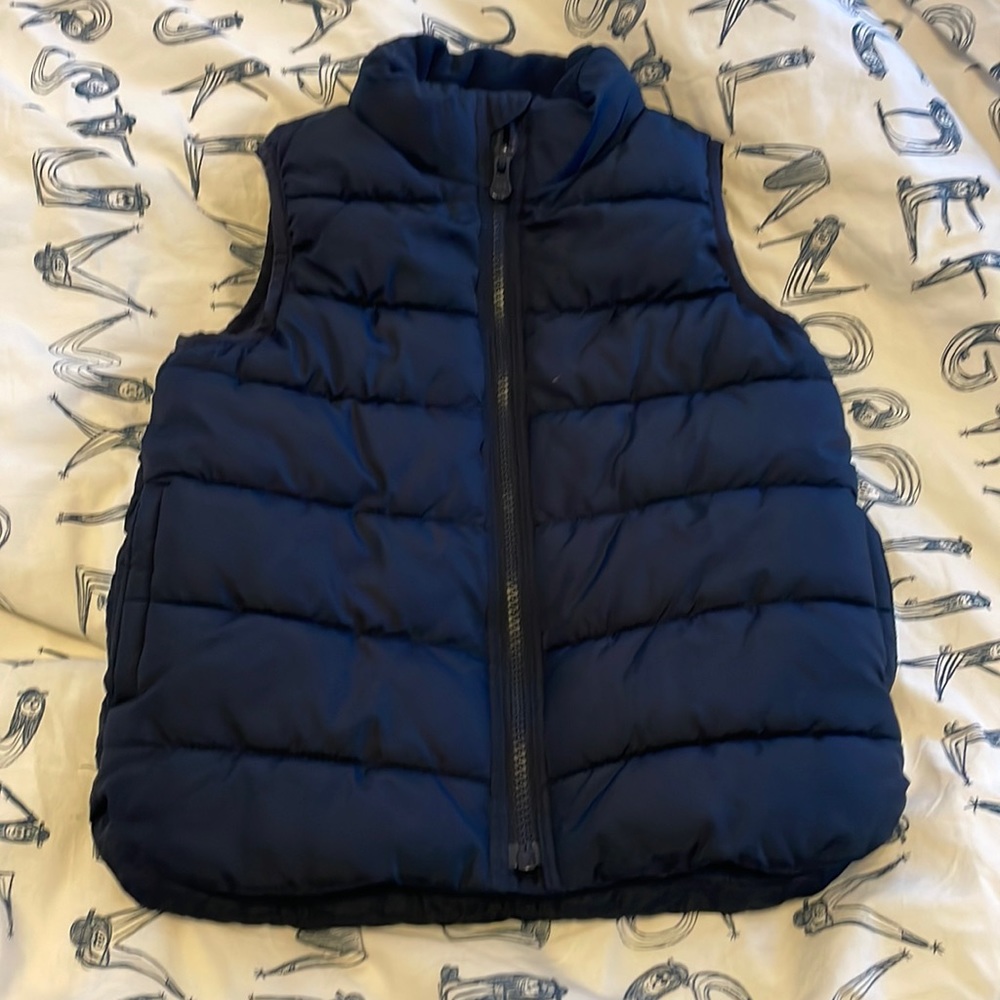 Gap Blue Puffer Vest Navy Blue